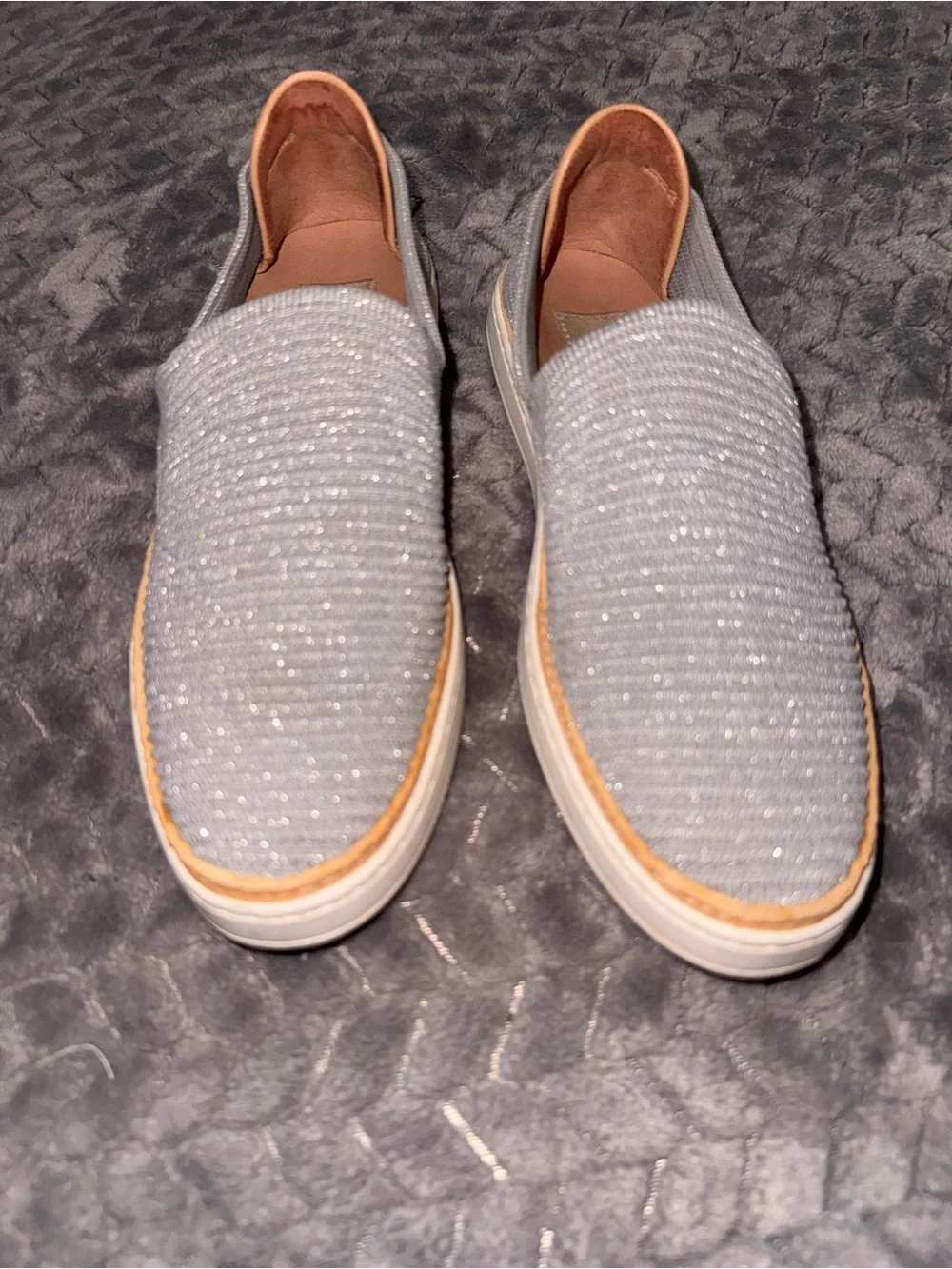 UGG Sparkle Slip-On Loafers — Gray